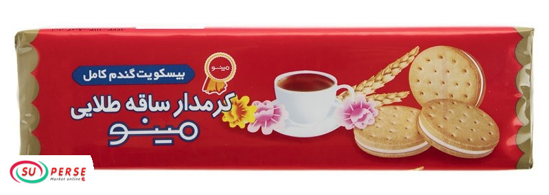 بیسکوئیت کرمدار ساقه طلایی مینو – 192 گرم